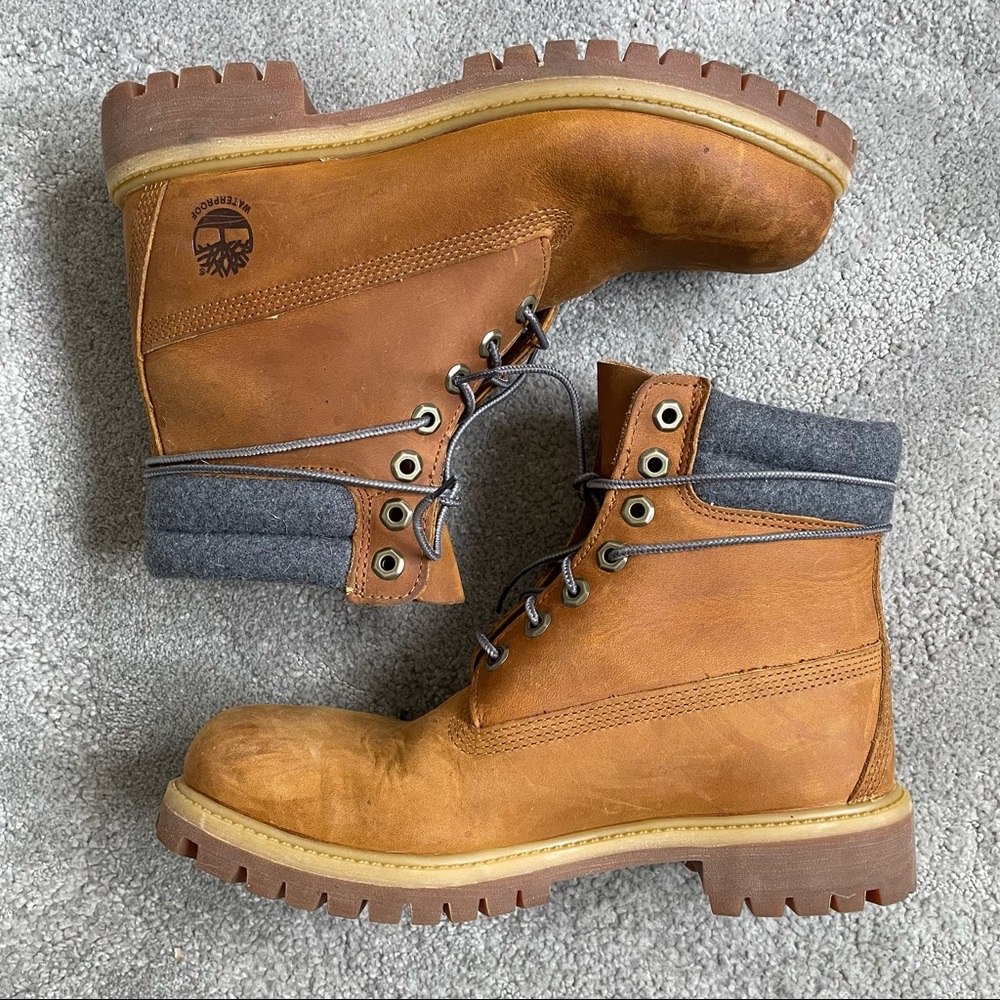 Timberland 6” Waterproof Lug Sole Nubuck Leather Lace Up Boots Size 7.5 A4640 - Picture 2 of 8